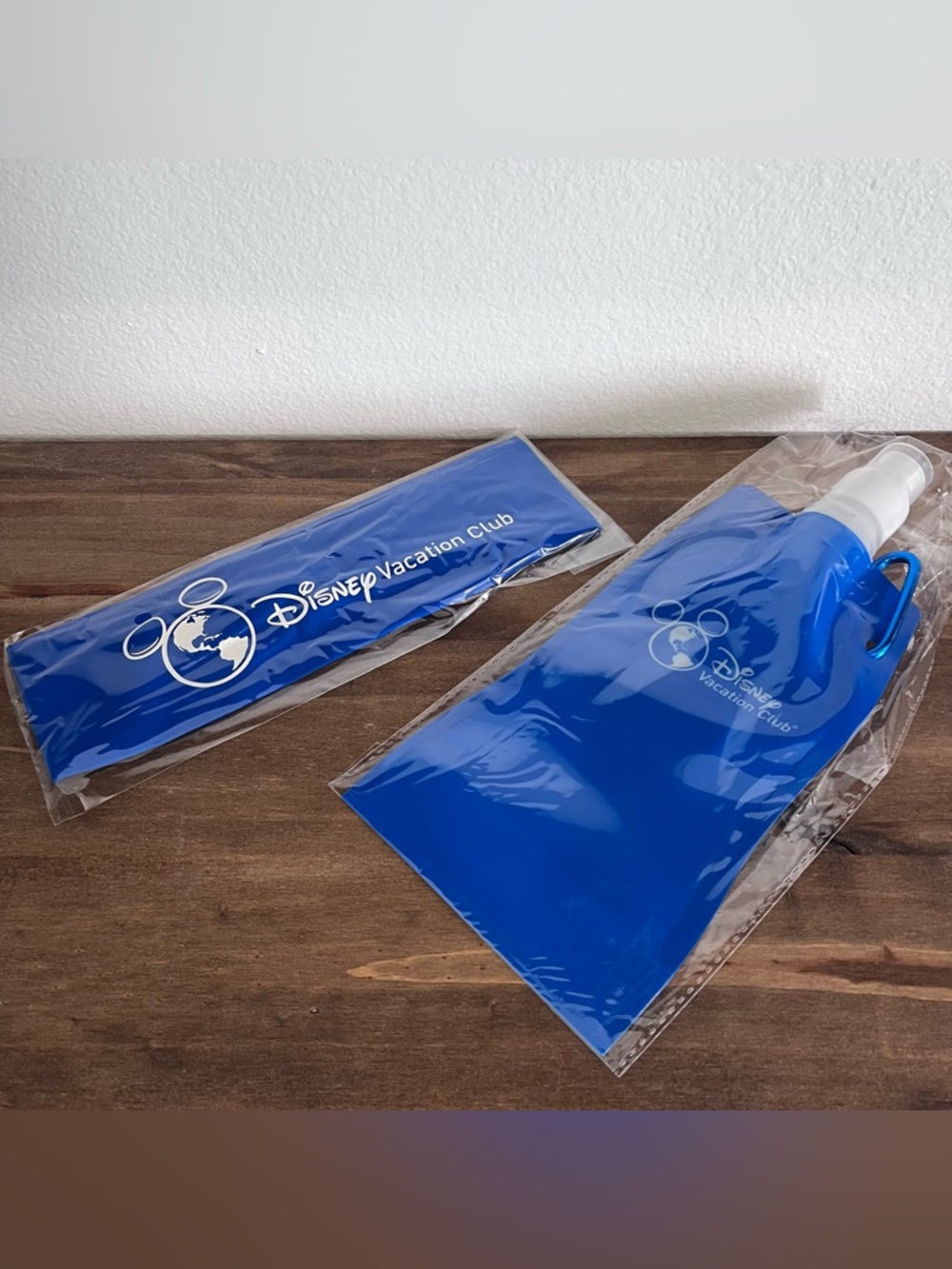 Disney Vacation Club DVC Rundisney Mickey Collapsible Water Bottle Headband NEW